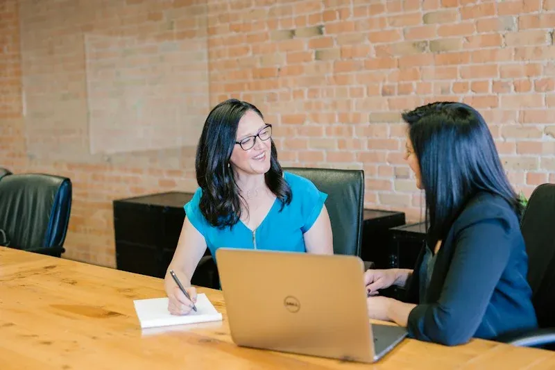 Experts meeting with a client