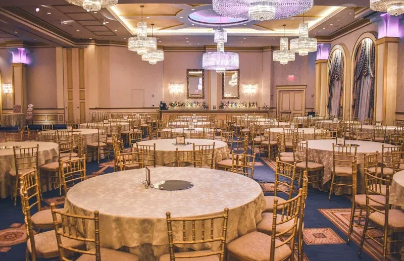 An event venue prepared for guests